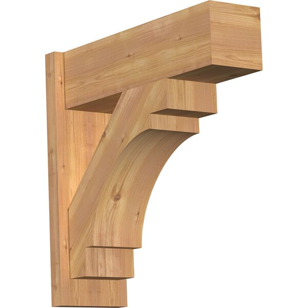 Ekena Millwork Merced Block Smooth Outlooker, Western Red Cedar, 7 1/2"W x 24"D x 24"H OUT08X24X24MRC05SWR - main